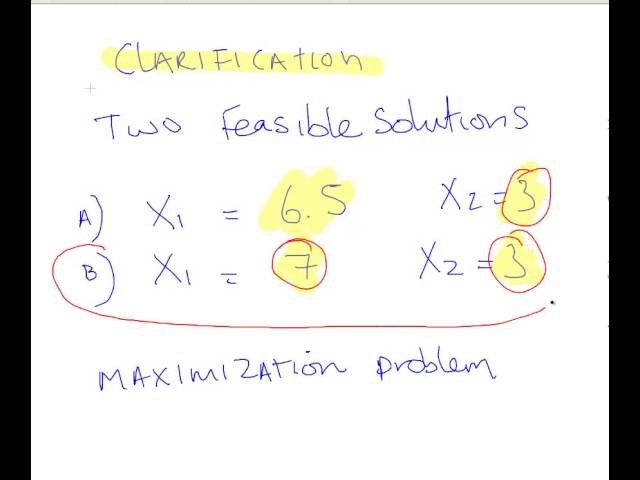 Integer Programming - Branch and Bound Maximisation - Selecting a solution