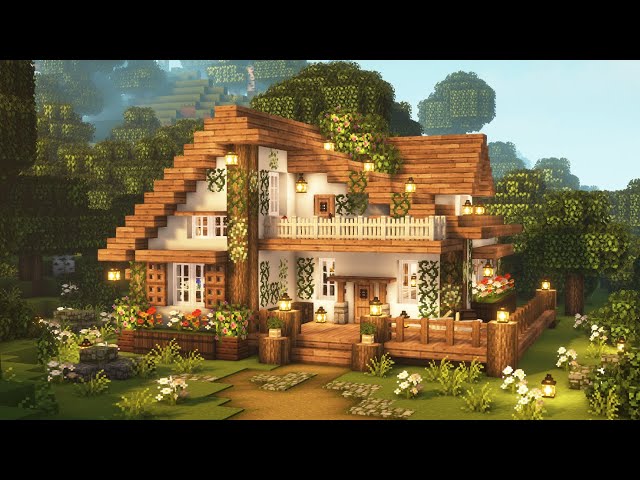[Minecraft] 🌲✨ Aesthetic Cottagecore House Tutorial / Cottage / Mizuno's 16 Craft Resource Pack