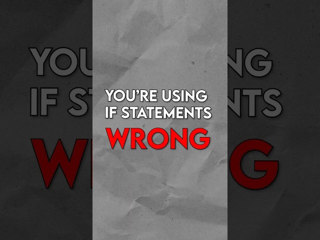 Using IF statements wrong? |  #devlog #unitytips #gamedev