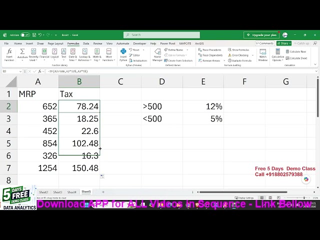 IF Condition in Excel 365