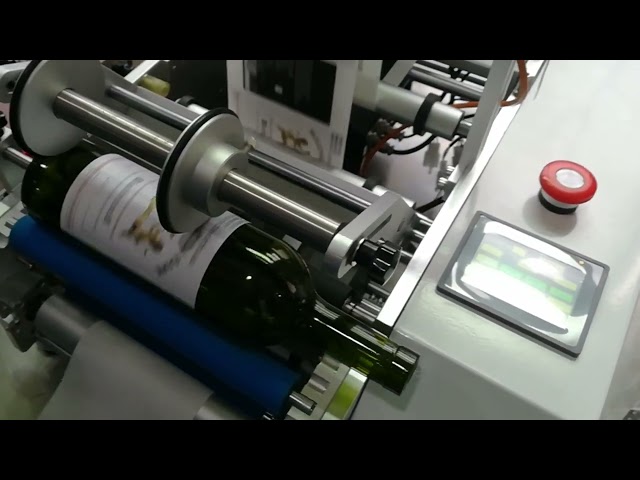 Semi-automatic Round Bottle Labeling Machine Operation Video