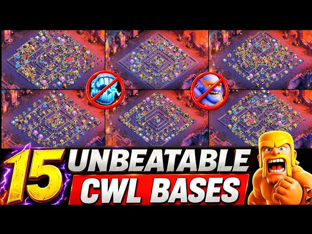 TOP 15 BEST TH18 CWL BASES 🏆 Anti Meta | Th18 Legend League Bases | Th18 war Bases | Anti 3star Th18