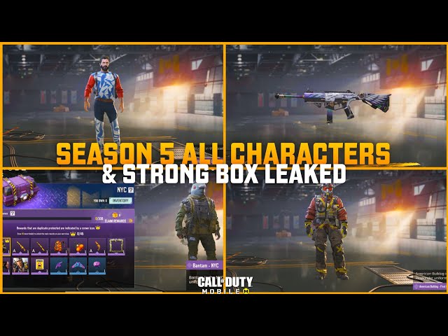 CoDM SEASON 5 ALL STRONGBOX & CHARACTER  LEAKED!! COD MOBILE S5 LEAKS