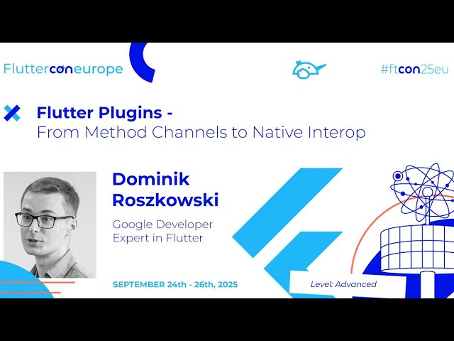 Flutter Plugins - From Method Channels to Native Interop - Dominik Roszkowski | Fluttercon EU 2025