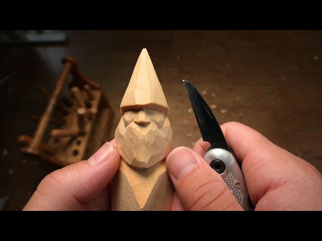 5 Minute Gnome | Beginner Wood Carving Guide | Knife Only