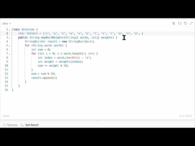 LeetCode 3838 | Weighted Word Mapping || Java | AC | Biweekly | Guide
