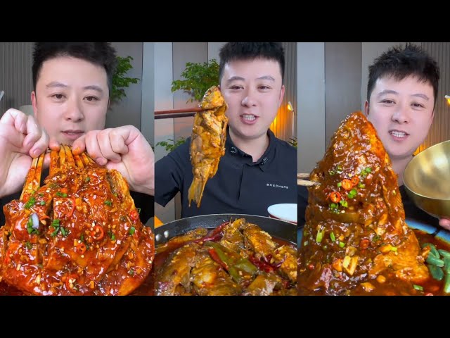 Giant Three-Lined Scale Fish🐠, Juicy Lamb Chops🥩 & Crispy Fish Eating Show🔥🐟 Seafood & Meat Mukbang🔥