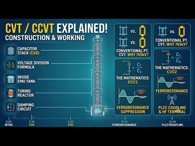 CVT/CCVT Construction & Working: (Capacitor Voltage Transformer)