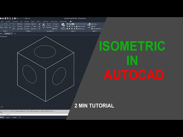 AutoCAD Isometric Drawing | Engineering Drawing | Isometric View Tutorial