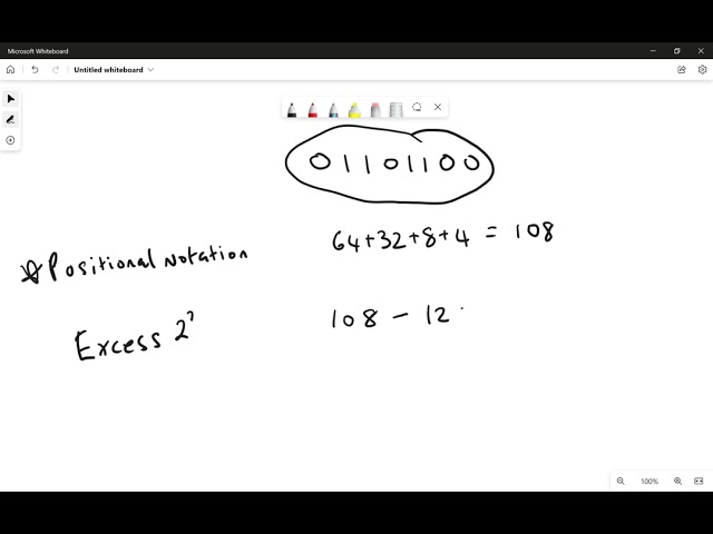 Binary excess notation to decimal