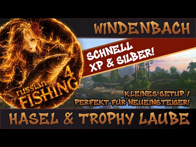 RF4 - Hasel und Trophy Laube mit Stipprute - Windenbach - schnell Silber & XP - Einsteiger