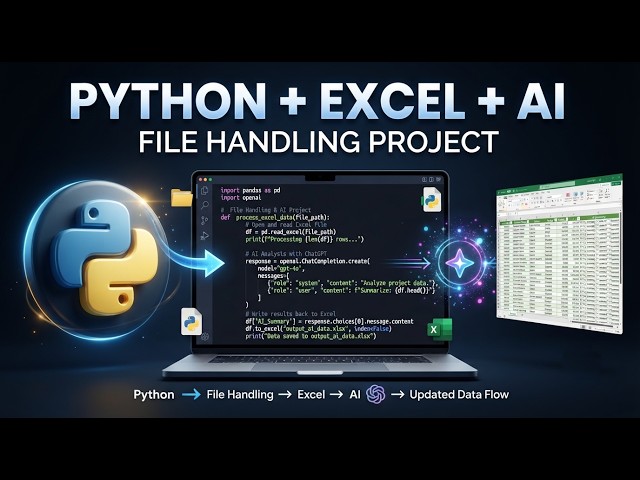 Python Meets Excel & AI 🤖 | Real-World File Handling Project