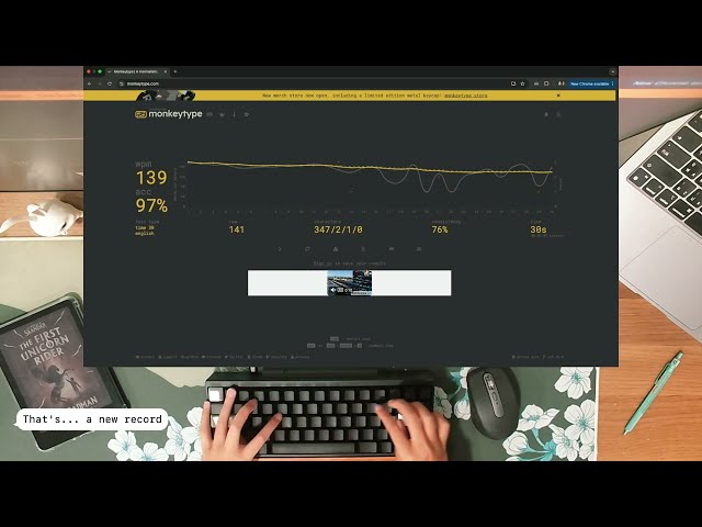 139 WPM Monkeytype With HHKB Professional Hybrid Type-S