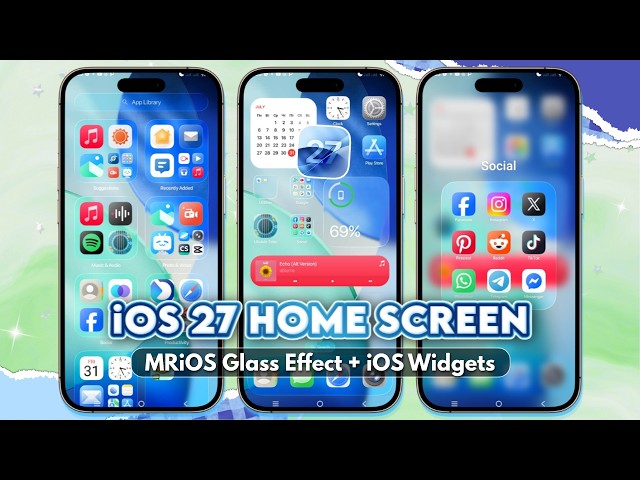 iOS 27 Home Screen | MR iOS Glass Effect + iOS Widgets and Apple Intelligence on Android