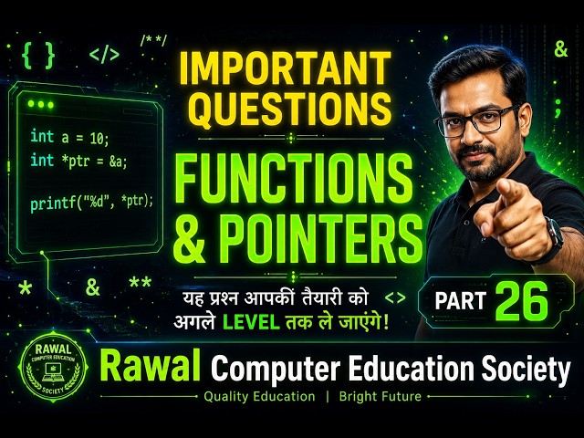 Functions & Pointers Questions 🔥 | Full Practical Coding 💻 | Part 26