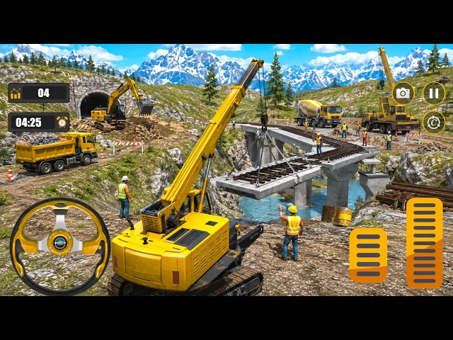 🚧🚜 Mega Construction Project! Building a Railway Through the Mountains! | GameAndroid