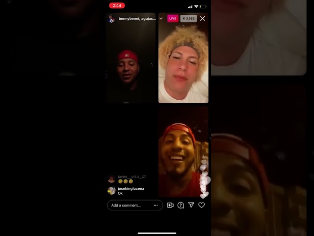 Benny Benni Live en Instagram Gallo the producer VS Aguja
