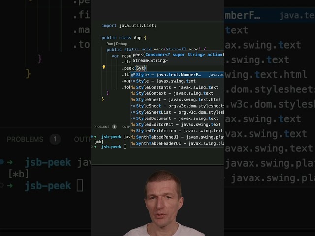 Java Streams Basics: The Useful peek Method #java #shorts #coding #airhacks