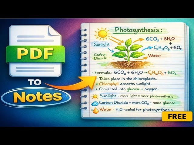 PDF to Handwritten Notes ! Free AI Tool for Generating Handwritten Notes.
