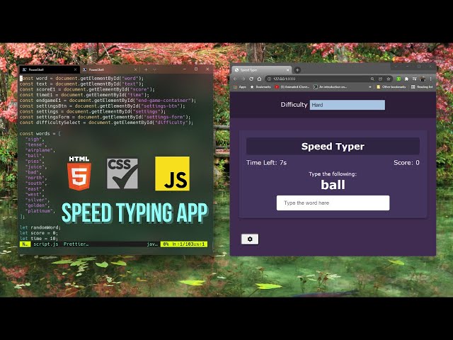 Build A Speed Typing Game in HTML, CSS and JavaScript (ASMR Coding | No Talking)