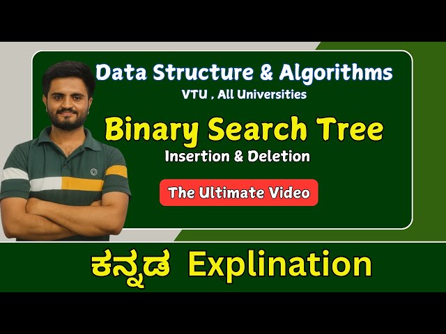 Binary search  trees - insertion & Deletion |Data structures and algorithms