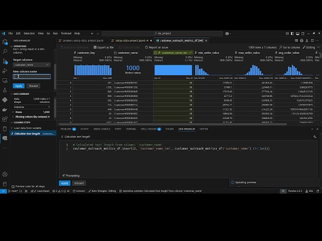 Data Wrangler Visual Studio Code Extension