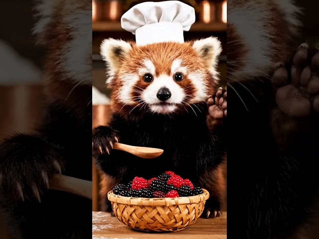 Chef Red Panda’s Secret Ingredient! 🍎 | Too Cute to Eat? #babyeating #baby #butifyoucloseyoureyes