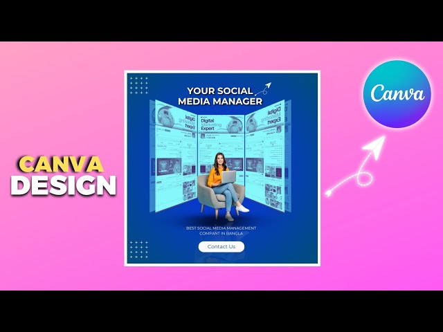 Advance Social Media post Design Canva | শিখে নিন ক্যানভা দিয়ে সোশাল মিডিয়া পোস্ট ডিজাইন।