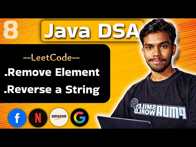 2 Easy LeetCode Questions in Java | Reverse String (344) + Remove Element (27) | DSA Interview Prep