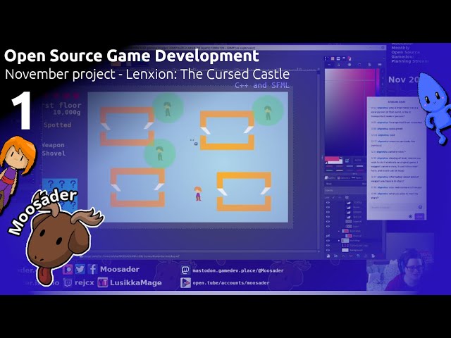 November game planning - Open Source Gamedev (Lenxion: The Cursed Castle) #1