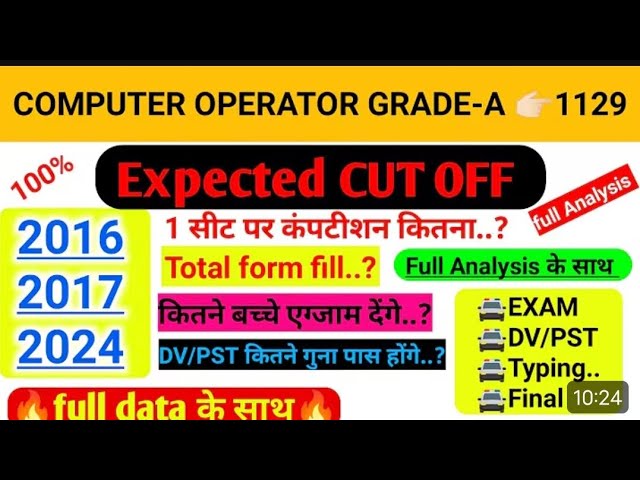Computer operator grade a expected cutoff dekh lo itni jayegi cutoff pls subscribe 🙏 ✅ and support 
