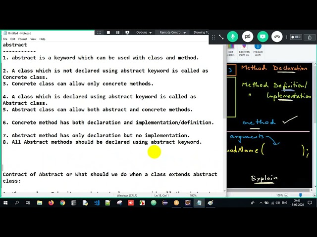 29 ABSRACT & CONCRETECLASS AND METHODS