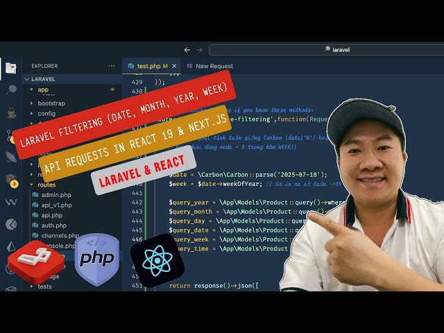 Laravel Filtering (Date, Month, Year, Week) and API Requests in React 19 & Next.js  (App Router)