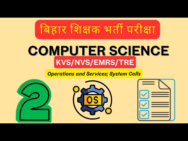Basics of Operating Systems: Operations and Services; System Calls 2 |  TRE 4.0 CS KVS/NVS/EMRS/TRE