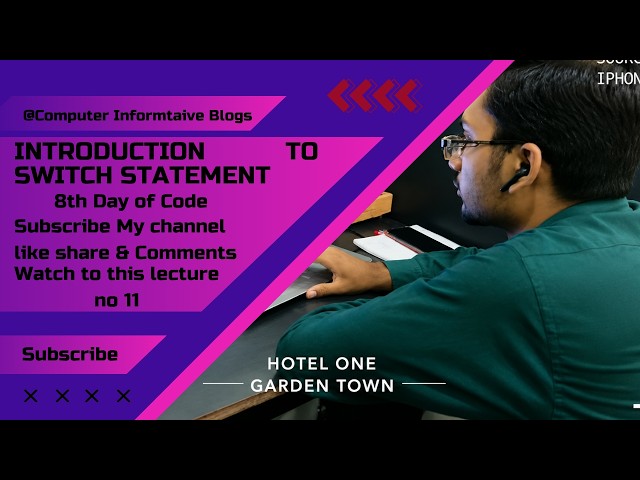 Introduction to Switch Statement | 8th Day of Code |  #if #switch