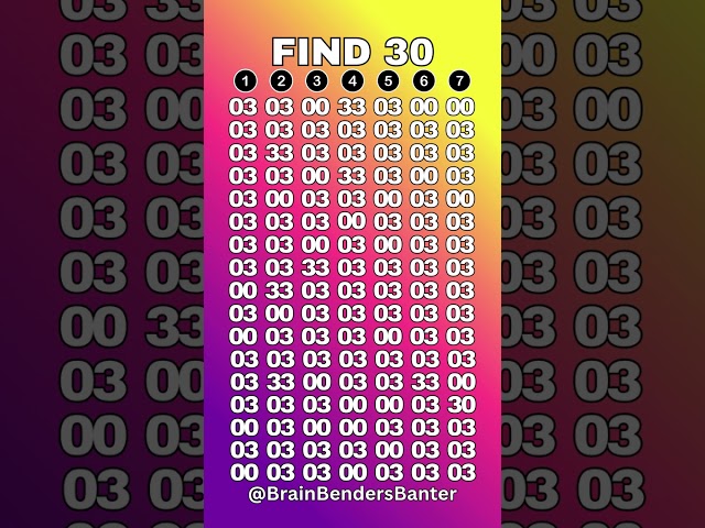 Can you beat the clock? Find the hidden number! #fastpaced #brainteaser #shorts