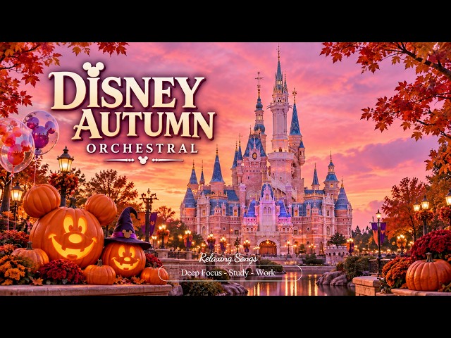 Disney Orchestral Autumn Ambience 🌇 Relaxing Orchestral Songs for Deep Focus, Work & Sleeping