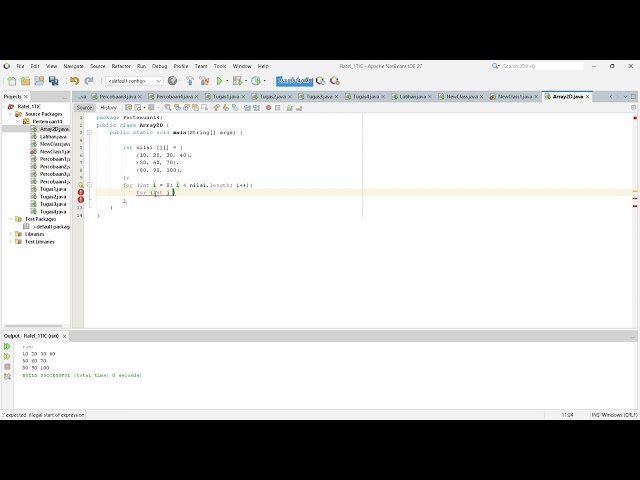 PENJELASAN MENGENAI ARRAY 2D, DENGAN MENGGUNAKAN LOOPING DAN TIDAK MENGGUNAKAN LOOPING