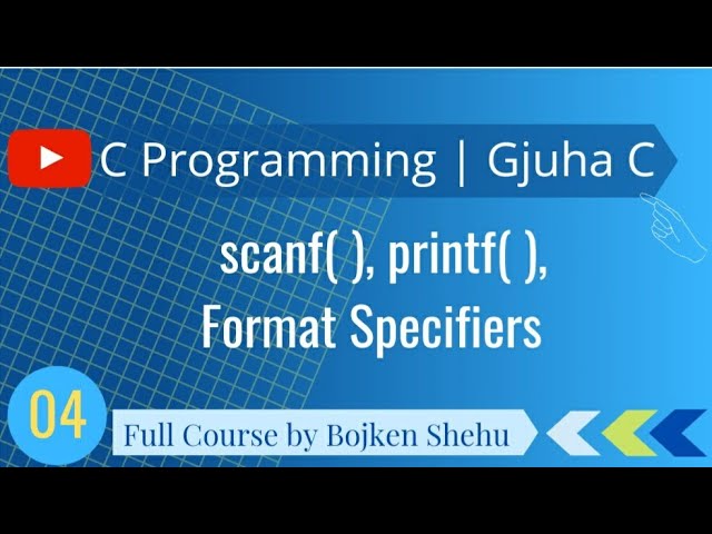 #04 || Output Function printf( ) || Format Specifiers || Programimi ne  Gjuhen C || UPT.