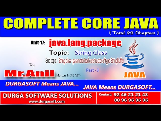 java.lang.package - String class - parameterized constructor of type StringBuffer Part - 3