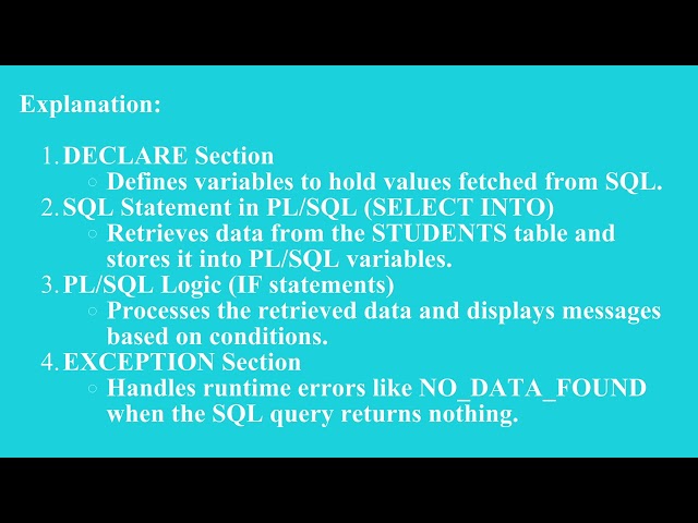 Introduction to Starting PL/SQL Code | Q4 Oracle L23 P2 | SMILE ROAD