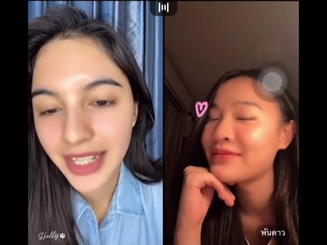 Shelly & Pundao flirting 101 on TikTok Live 🥰🤭🤗🐻🥚🫶🏻 #shellypundao #pundao #shellybenda #wlw #thaigl