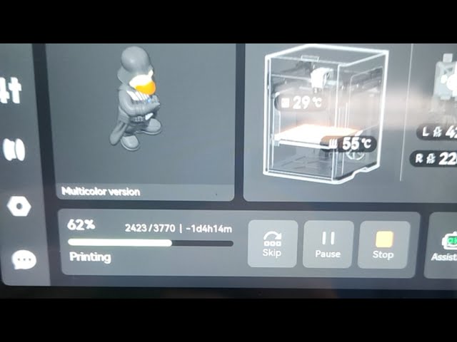 ⭕ Star wars and Simpsons mashup Darth Vader and Homer 3D prints bambu Lab H2C maximum size 30 hours