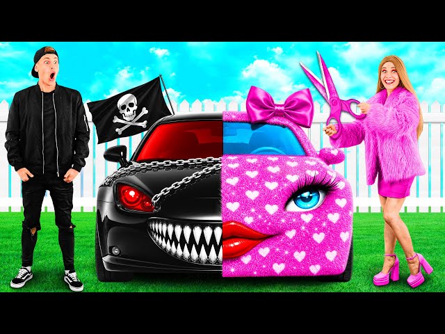 Pink Car vs Black Car Challenge | Cool Creative Hacks by PaRaRa Challenge