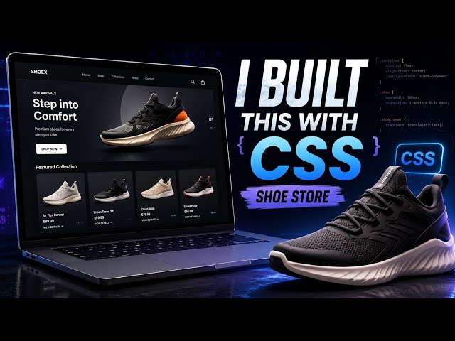 Lec 17 | Build a Premium Shoe Store Website with HTML & CSS  | CSS Project | 