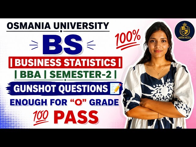 BUSINESS STATISTICS | BBA | IMPORTANT QUESTIONS | SEMESTER-2 | OU | 💯 PASS | ‎⁨@shivanipallela⁩  