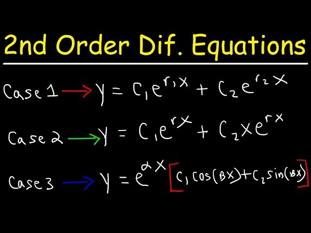 Second Order Linear Differential Equations