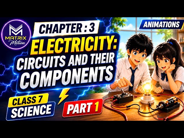 Chapter 3: Electricity – Circuits & Components (Part 1) | Class 7 Science NCERT CBSE Animated Video