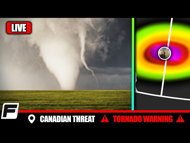 🔴 LIVE Storm Chasers - DANGEROUS TORNADO THREAT - Canada Extreme Risk