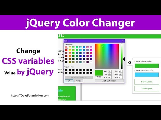 Changing CSS Variables Value by JS (Color Changer) - Devs Foundation